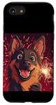 Coque pour iPhone SE (2020) / 7 / 8 Chien souriant avec étincelle Happy New Year pour garçons et filles