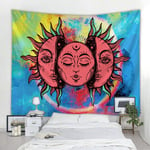 Tenture Murale Beau Visage Imprimer Grand Mur Hippie Tenture Murale Tapisserie Bohème Murale Art Déco-F_230X150 Cm