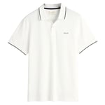 GANT Mens Short Sleeve Pique Polo White S White S