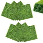 YDYSAA Mini Herbe Artificielle Gazon 8 Pièces Tapis De Pelouse Verte Artificielle Artificiel Miniature Herbe pour Micro Paysage Miniature Décoration Maison Déco Pelouse Artificielle 15 x 15 Cm