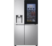 LG InstaView GSXE90BSDD American-Style Smart Fridge Freezer - Brushed Steel, Brushed Steel