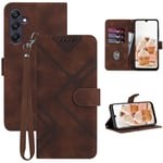 GOTOURED for Samsung A55 5G Phone Case/Galaxy A55 5G Wallet Case,Card Holder PU Leather,Wrist Strap,Magnetic Closure,Shockproof Protective Stand Flip Cases Cover for Galaxy A55 5G 2024 (Brown)