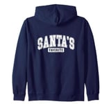 Christmas Santa's Favorite, Claim Your Spot On the Nice List Zip Hoodie