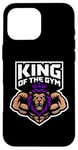 Coque pour iPhone 16 Pro Max King Of The Gym Lion Musculation Musculation