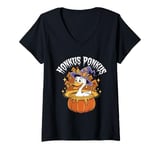 Womens Honkus Ponkus Funny Duck Witch Halloween Magic V-Neck T-Shirt