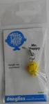 MR HAPPY DANGLY - CHARM/ACCESSORY (MR MEN)  x 3 - NEW/SEALED.  FREE UK P&P