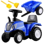 New Holland traktori perävaunun kanssa