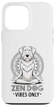 Coque pour iPhone 13 Pro Max Zen Méditant Mandala Mindfulness Chien