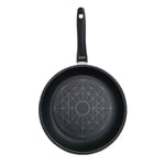 Zyle ZY028FP Black Non-Stick Induction Frypan w/ 7 Layer Diamond Coating 28 cm