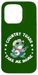 Coque pour iPhone 15 Pro Country Toads Take Me Home, crapaud cowboy cool jouant de la musique