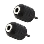 2X Adaptateur de Mandrin de Perceuse Sans Clé 3/8 Pouce 24UNF + Adaptateur SDS à Tige Hexagonale 1/4 Pouce 0,8-10 mm