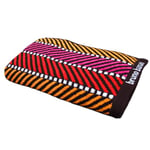 Dyckhoff 0740335500 Bruno Banani Jacquard Ensemble de toilette avec 1 serviette de bain à poils longs 50 x 100 cm et 1 serviette de bain à poils courts 70 x 140 cm Motif à chevrons Code couleur 500 Rouge