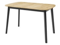 Magov - table à manger extensible - bois et noir - 4 personnes - Best Mobilier