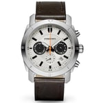 PINDOWS Montres pour Hommes, Montre chronographe pour Homme, Grand Cadran, Montre-Bracelet à Quartz Tendance avec Bracelet en Acier Inoxydable ou Bracelet en Cuir.