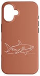 Coque pour iPhone 16 Global Oceans Protection écosystème marin Grand requin blanc