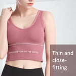 Wireless Women Padded Sports Bra Soft Breathable U‑Back Bra For Yoga Gym Fit TPG