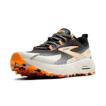 BROOKS Homme Cascadia 18 Sneaker, Black Blue Wash Orange, 45 EU