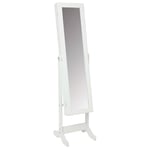 WELL HOME MOBILIARIO & DECORACIÓN Armoire avec miroir, rangement pour bijoux et miroir, blanc, hauteur 145,2 cm