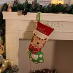 Pet Paw Xmas Stocking Cat Christmas Stockings 18' Large Xmas Hanging Kitty Pet Stocking for Holiday Xmas Tree Party Dec