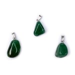 Green Aventurine Gemstone Pendant Pin Drilled 5 Pc  ±1-2.5 Cm