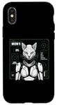 Coque pour iPhone X/XS Robot chat Android Cyborg Futuriste Chaton félin