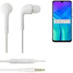 Earphones pour Huawei Honor 20 Lite in ear headset stereo blanc