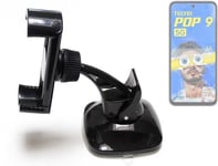 Support voiture pare-brise tableau de bord pour Tecno Pop 9 Smartphone compact