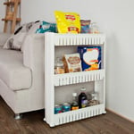 Desserte De Cuisine, Meuble Rangement Cuisine, Etagere Meuble, Chariot De Niche, 3 Etages ( Blanc )