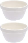 Pack Of 2 Mason Cash Pudding Basin Food Cookware Bakeware Kitchen 12.5cm White