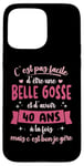 Coque pour iPhone 15 Pro Max 40 ans Cadeau Anniversaire Femme Belle Gosse Idée Cadeau