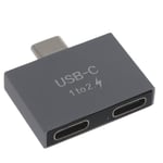 USB C Hane till Dual USB C Hona Splitter Convter Adapter Kontakt för USB C PD Laddare Powerbank Laptop Tillbehör