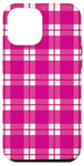 iPhone 12 Pro Max Pink Checkered Plaid Flannel Gingham Pattern Checker Rustic Case