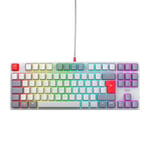 CHERRY XTRFY K4V2 TKL, Clavier De Jeu Filaire sans Pavé Numérique, Disposition Française (AZERTY), Éclairage RGB, Commutateurs Mécaniques MX2A Red, Rétro