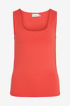 Vila - Linne viKenza O-neck S/L Tank Top - Röd