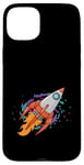 Coque pour iPhone 15 Plus Exploration de galaxies lointaines dans un vaisseau spatial