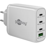 Goobay USB Multiport GaN Power-lader 100 watt (3x USB-C/1 x USB-A) - Hvit