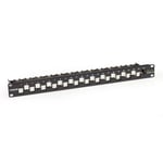 BLACK BOX GigaTrue CAT6A Staggered Blank Patch Panel - koblingspanel - 1U - 19"