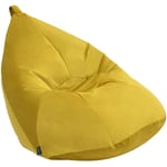 Loft25 - Pouf d'intérieur, Pouf en velours pour salon, Pouf Poire relaxant avec poignée de transport, Pouf Chaise pour adultes, 90x85 cm Fauteuil