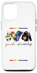 iPhone 14 Pro Love Peace And Free Mom Hugs LGBTQ Gay Pride Freedom Flag Case