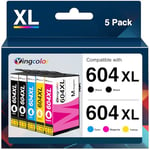 YINGCOLOR 604XL Ink Cartridges Compatible for Epson 604 604 XL Ink Compatible with Epson XP2200 ink cartridges for XP-3200 XP-2205 XP-4200 XP-3205 XP-4205 WF-2910DWF WF-2930DWF WF-2935DWF