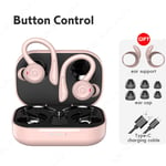 T20 sans fil Bluetooth écouteur sport étanche TWS sans fil casque HiFi stéréo écouteurs antibruit casque avec Mic-T20 bouton rose