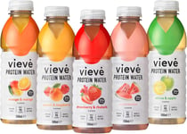 Vieve Protein Water 10x500ml - Mixed Variety Flavour Pack 20g Protein, Sugar... 