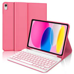 WINCHKING Clavier pour iPad 10 ème - Coque Clavier iPad 10eme Generation, Rétroéclairage 7 Couleurs, AZERTY