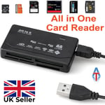 All in One 1 Memory Card Reader USB Adapter SD SDHC Mini Micro M2 MMC XD CF MS