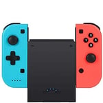 Jevogh Chargeur Switch Joy-Con Controller Banque d'alimentation multifonctionnelle 6000mAh pour contrôleurs N-Switch Joy-Con/Téléphones portables avec câble de charge-Noir