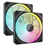 Corsair iCUE LINK LX140 14cm PWM RGB Case Fans - Black - 2 Pack