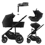 Komplett Barnevogn, Britax, Smile 5Z, Space Black + Baby-Safe Core inkl. base