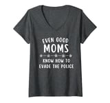 Womens Good Moms Say Bad Words - Even Good Moms V-Neck T-Shirt