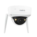 Reolink 4K Wi-Fi 6, 5GHz Security Camera with 125° Viewing Angle, IK10 Vandal-Proof, Color Night Vision, Person/Vehicle/Animal Detection, Two-Way Audio, Supports up to 256GB microSD Card, RLC-840WA