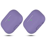 2x Lila Airpods PRO 2 Silikonskal fodral Lila one size